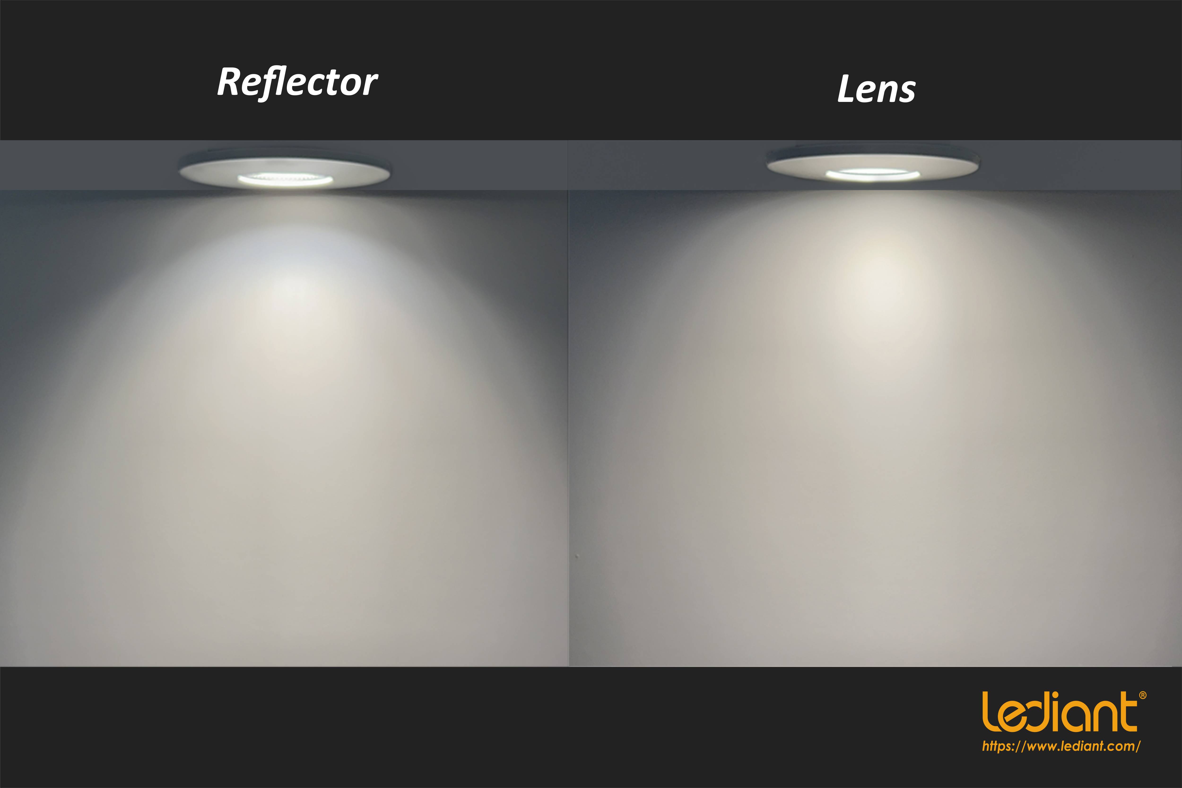 The Difference Between Lens & Reflector For Led Downlight